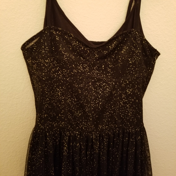 Divided sparkles dress tulle bottom strappy black - Picture 2 of 8